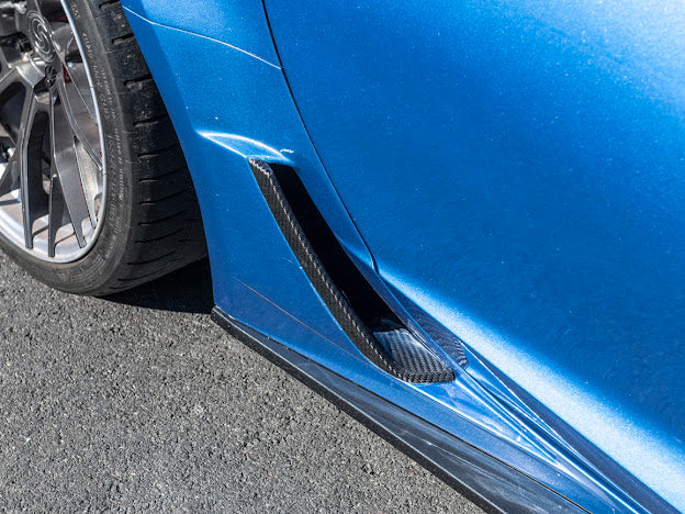 2014-2019 Corvette C7 Z06/ ZR1 CARBON FIBER Side Rocker Panels Brake Scoop Vents (PAIR)